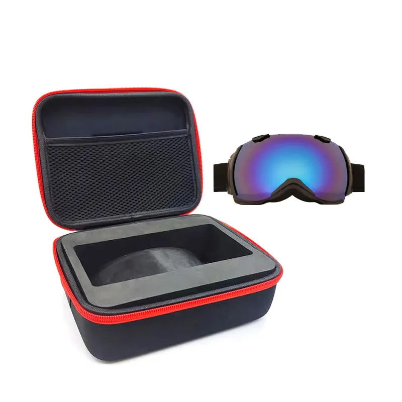 EVA kietas sportinių slidinėjimo akinių dėklas, snieglenčių akinių dėžutė, apsauginis akinių dėklas Gaine laikymo laikiklio dėklas, pritaikytas logotipas
