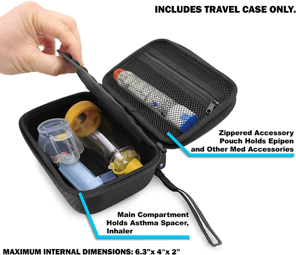 Custom Logo Printed Home Portable Medical Inhaler Case Ultrasonic Atomizer Carrying Bag Children and Adult Asthma Nebulizer Box