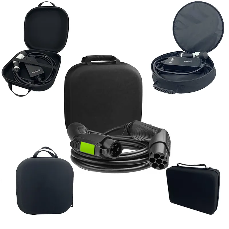 Portable Travel Energy Ev Charging Cable Hard Case Premium Eva Molded Ev Cable Bag