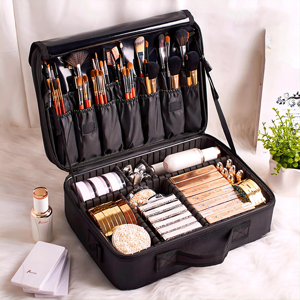Hot Sale سفارشی برس ضد آب کیف آرایش قابل حمل Artist Beauty Professional Make up Case Travel Organizer کیف آرایشی