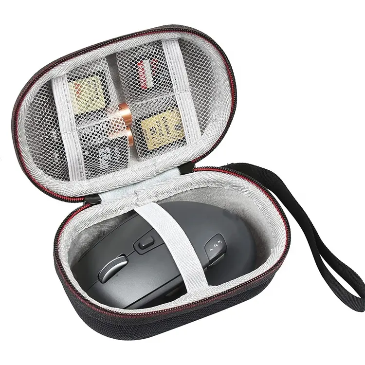 Customized Color Portable Zipper Closed EVA Case Hard Travel Wireless Mouse Case
