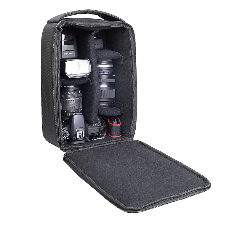 Prostrana zaštitna torba za fotoaparat Ubacite vodootpornu torbicu za objektive otpornu na udarce DSLR SLR torbicu za nošenje s podebljanom podstavljenom podstavom za Sony Canon Nikon blic svjetlo i dodaci