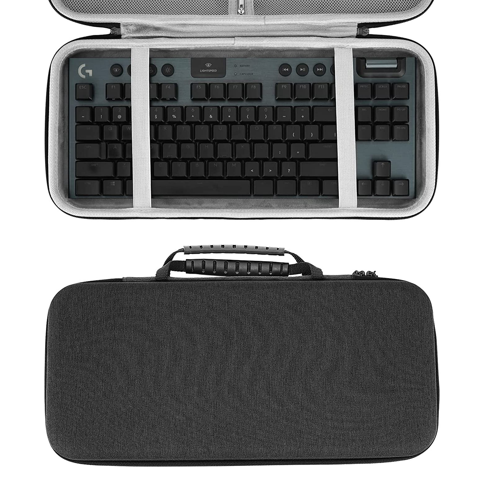Customized na portable carrying eva case para sa mechanical 61 key keyboard eva hard keyboard case bag