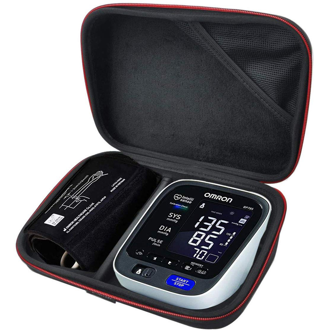 Custom Eva Hard Travel Carrying Case ສໍາລັບ Digital Blood Pressure Machine Medical Case for Blood Pressure Monitor Meter