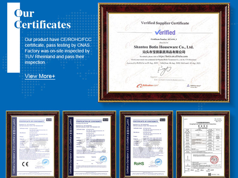Els panys intel·ligents de Botin estan certificats per CE-EMC, RoHS i FCC