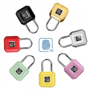 505 pirkstu nospiedumu piekaramā slēdzene/ bezatslēgas USB uzlādējama pārnēsājama
