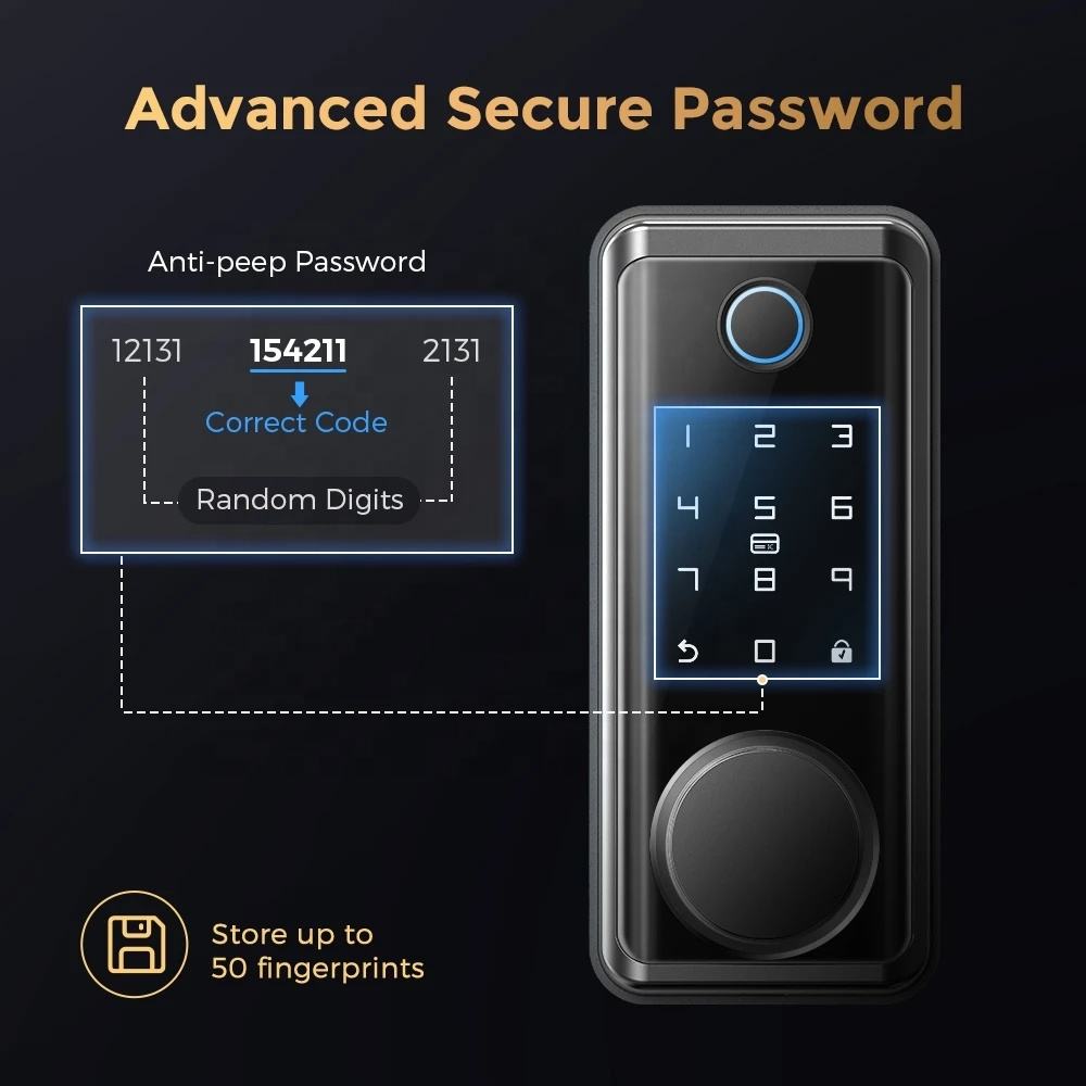 908-BLE Pany digital de la porta Smart Home Lock / Tuya BT