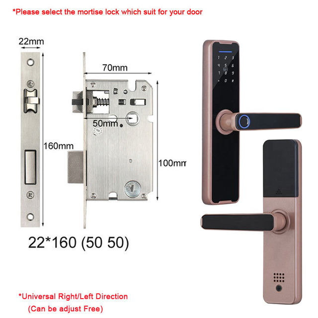 قفل هوشمند 610&620-Tuya / کارت کلید رمز عبور اثر انگشت / WiFi + BLE