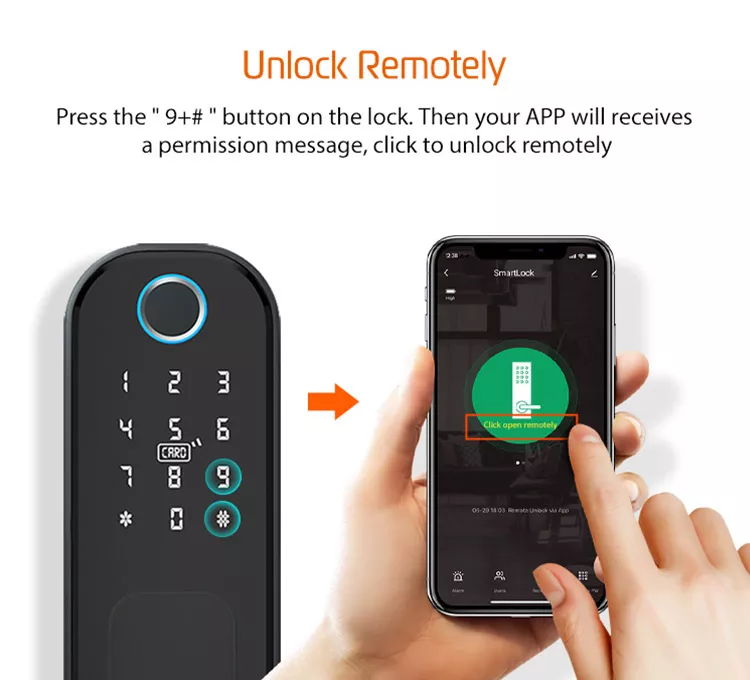 HD-8904 Bluetooth/Wifi Rim Smart Door Lock
