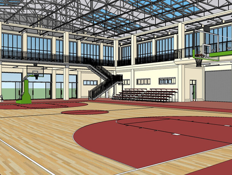 Сталёвая канструкцыя Спартыўны цэнтр для закрытага баскетбола