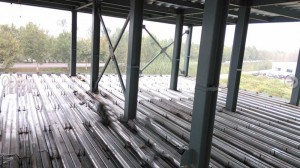 Pavimento della piattaforma per la costruzione della struttura in acciaio con soppalco