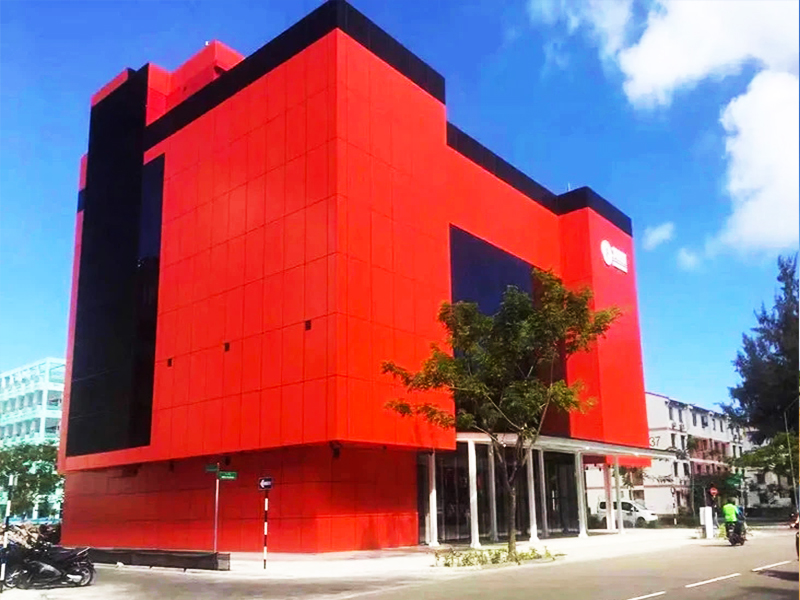 Edifício de construção em aço para loja de ferragens nas Maldivas