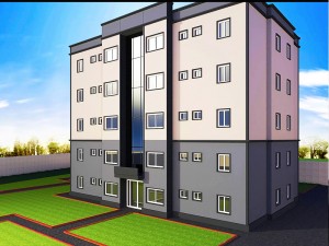 Fem-etagers stålkonstruktion præfabrikeret lejlighedshus