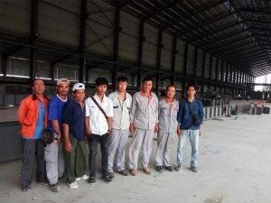 Indonezijos traukinių priedų gamyklos dirbtuvės