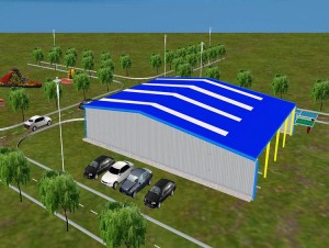 Prefabricated Steel Structure Equipment Storage Warehouse Para sa Ireland