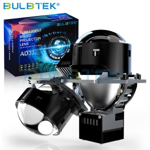 BULBTEK AD33 3.0 inch 250W 12V LED Car Lamp Bi LED Projector Lens 20000 Lumen Headlights Bulb Retrofit LED BiLED Projector Lens