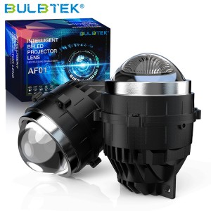 BULBTEK AF01 LED Fog Lamp Bi LED Projector Lens 3.0 Inch Headlights Bulb Retrofit 250W 15000 Lm Dual Projector Lens For TOYOTA