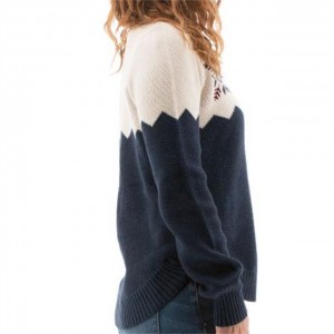 Соңгы дизайн Кар бөртеге трикотажлы ханымнар пуловер свитерларын көйләгез