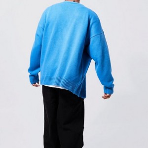 2023 Nové módní pánské svetry se zapínáním na knoflíky, svetr s hlubokým výstřihem do V