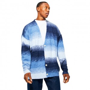 Oanpaste winter lange mouwen Chunky manlju cardigan logo Knitwear sweater