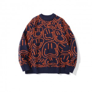 အရည်အသွေးမြင့် Smile Face Jacquard Knitted Sweater သည် အမျိုးသားများအတွက်ဖြစ်သည်။