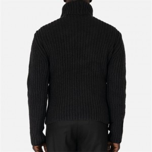 Tsika Yakarukwa Tubular Turtleneck Jumper Black Mens Navy Sweater