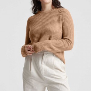 Cashmere sweater foar froulju Striped Knit Slim Fit Pullover