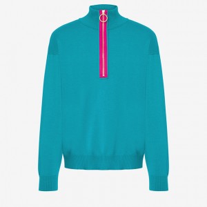 2023 Kustom Kualitas Tinggi Baru Fashion Ring Pullover Polo-Neck Sweater untuk Pria