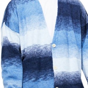 Fa'asinomaga Winter Long Sleeve Chunky Men's Cardigan Logo Knitwear Sweater