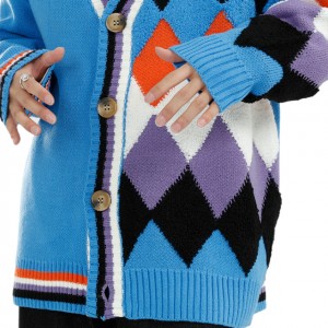 Men's Street Wear Multiple Color Cardgain Knitted Sweater Deep V-Neck Oversize Winter Sweater For Men
