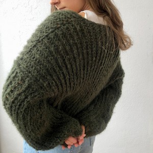 Oanpaste knit trui Top winter gebreide mohair Chunky cardigan logo knitwear trui