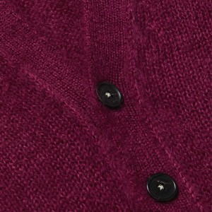 Sweater lengan panjang custom sweter burgundy kualitas tinggi Untuk pria