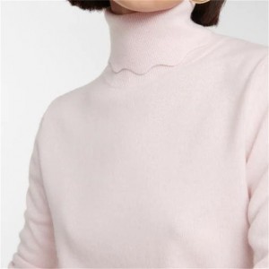 OEM ODM उच्च गुणस्तर स्लिम फिट ठोस रंग Turtleneck लेडीज फेसन स्वेटरहरू