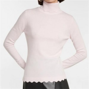OEM ODM High Quality Slim Fit Solid Color Turtleneck Ladies Fashion Sweaters