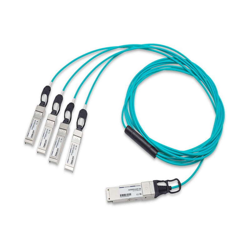 100G QSFP28 Breakout AOC-kabel (QSFP28 til 4 x SFP28)