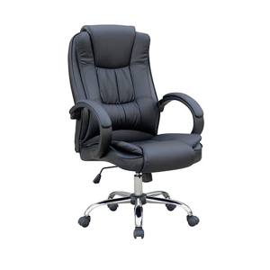 Upholstered Back Height Adjustable Executive Computer Office Chair with Armrests