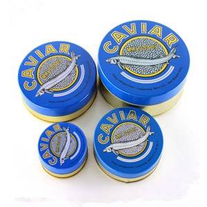 30g 50g 100g 250g 500g boîtes de conserve de caviar vides de 8 oz avec élastique