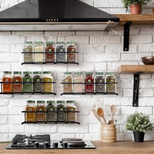 Set of 4PCS Spice Rack Organizer for Cabinets or Wall Mounts