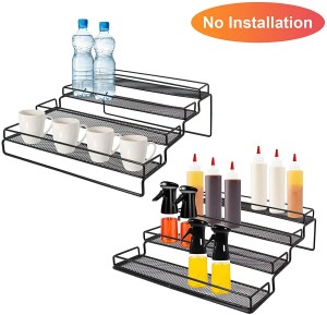 Countertop 4 Tier Expandable Spice Rack Organizer for Cabinet  Pantry