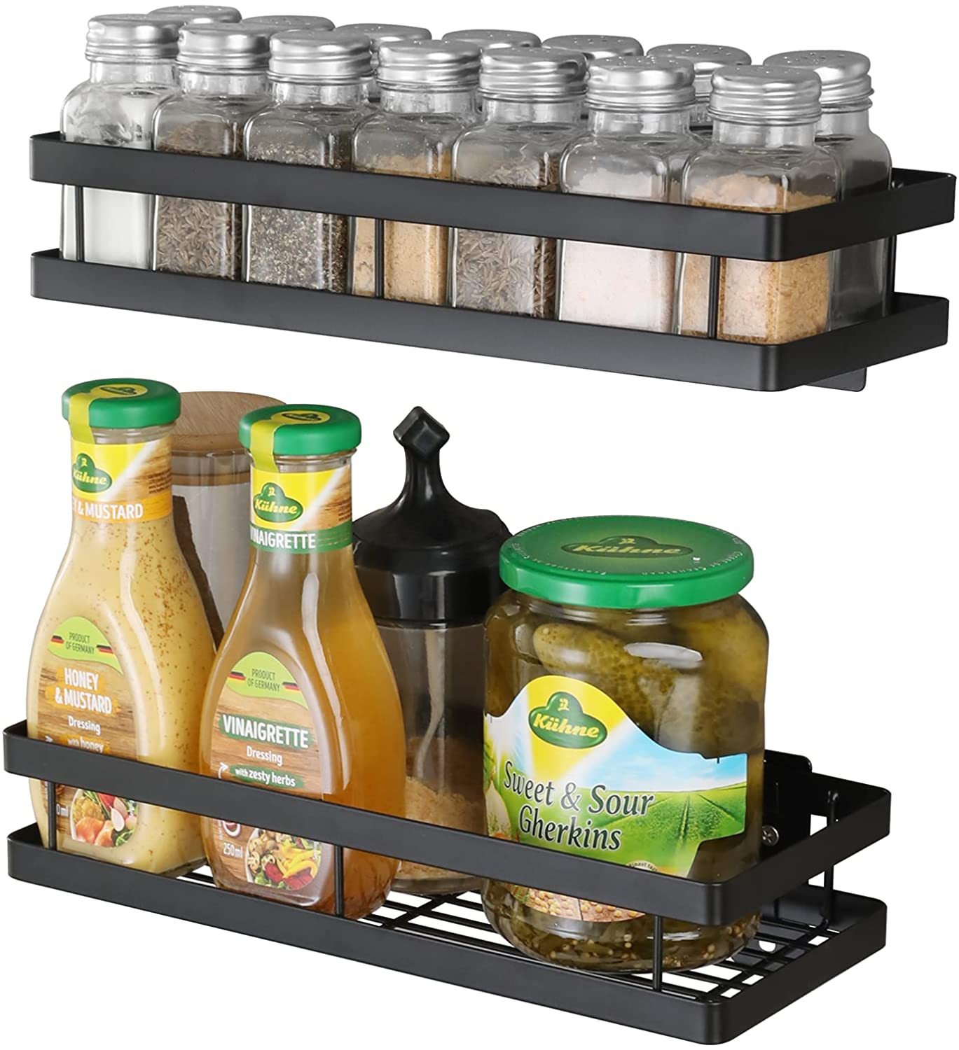 2 Pack Hanging Corner Spice bottle Shelf Holder Storage Rack for Kitchen or Bathroom Shower Caddy Featured Image