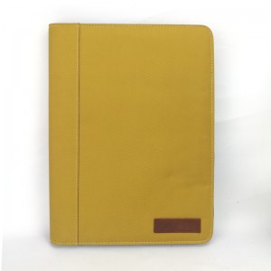 Portable lightweight travel business portfolio folder 4 rings binder organizer case bag zipper closure