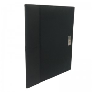 Классическая черная застежка-молния премиум-класса с отделениями для карточек, боковым карманом и блокнотом для записей, поставки OEM-производителя Китая
