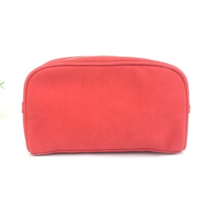 Solid color PU leather cosmetic bag makeup bag with zipper puller 3 colors available organizer toiletry bag large capacity great gift for girls teens ladies women