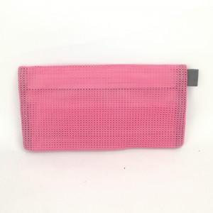 Lyserød mesh lynlåstaske gennemskinnelig filbeholdere med 2 lynlåslommer assorterede farver kosmetiktaske dokumenttaske til kontorartikler til erhvervsskoler til alle aldre