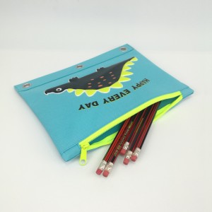 Картонная сумка-карандаш из полиэстера с шелкографией и застежкой-молнией с 3 круглыми кольцами. Доступны 3 цвета. Отличный подарок для детей, подростков, взрослых для школьного офиса, ежедневного использования.