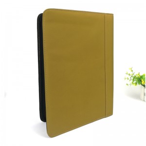 Portable lightweight portfolio business portfolio folder 4 rings binder organizer case bag zipper closed China OEM ຜູ້ຜະລິດສະຫນອງໂລໂກ້ custom