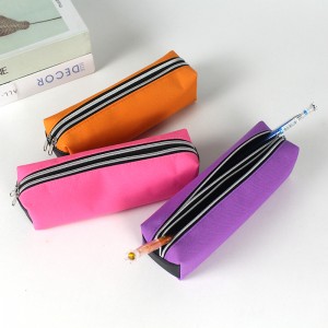 Bossa de llapis d'impressió de polièster ultralleuger bossa d'ulleres bossa de bolígrafs bossa de maquillatge de viatge amb cremallera per a estudiants adolescents nenes nens subministrament de fàbrica OEM de la Xina