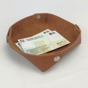 PU leather kantoar opslach doaze lade Stationery container klinknagel klear holder