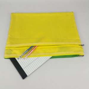 A4 B5 A5 áttetsző cipzáras táska iratrendező irattartó 2 cipzárral zárható minden korosztály számára irodai üzleti iskolai kellékek vegyes színben