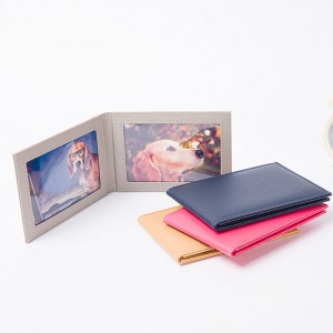 Mini album de cartes photo portable en PVC et cuir pour appareil photo instantané Fujifilm Instax, cartes nominatives, organisateur pliable, compartiments transparents pour cartes pour bureau d'affaires pour hommes femmes pour bureau d'affaires, école, usage quotidien